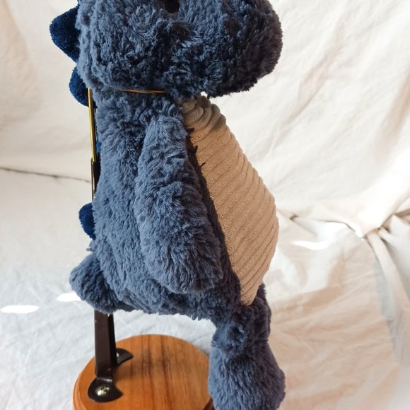 Carter's Just One You Blue Gray Dino Plush Stuffed Animal Corduroy Tummy 7" HTF - Picture 5 of 11